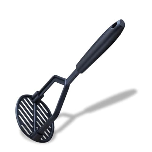 Image of Fackelmann INITIAL Potato Masher, Plastic, Heat-Resistant, Fruit & Vegetable Baby Food Masher, Large Sturdy Press Plate, Handheld Food Crusher, Ricer, For Jam Vegetables & Fruits, 25cm