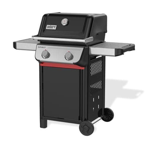 Image of Weber Spirit E-210 Gas Barbecue / 2 Burners, Snap-Jet Ignition, Durable Wheels and Warming Rack, 51 x 46 cm Cooking Surface, Compatible with Weber Works Side Rails, Black/Silver