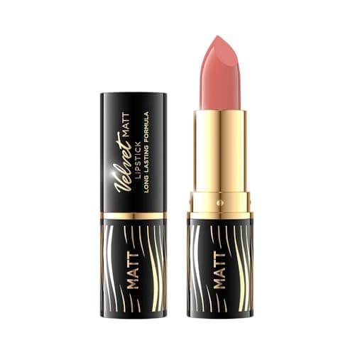 Image of Eveline Cosmetics Velvet Matt Eveline Velvet Matt Lipstick No. 510 - Long-lasting Matte Finish with Candelilla Wax & Vitamin E for Nourishing Care