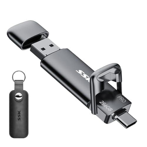 Image of SSK 256 GB SSD Dual USB C Stick Up to 1000MB/S, Fast External SSD Hard Drive Type-c +USB A USB 3.2 Gen 2, USB Memory Stick for iPhone 15/PS4/Android Phone/Tablet/Windows/Mac