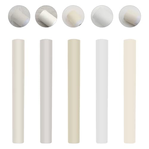 Image of 5Pcs Wax Filler Wood Repair Sticks, Oak Wood Scratch Repair Crayons Multi-Surface Wax Sticks for Flooring Filler Wood Furniture Laminate Floor Table Door Scratches Holes Stains (White)