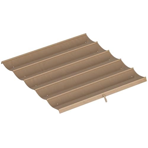 Image of Outsunny Retractable Pergola Shade Cover, 2.55 x 2.5 m Replacement Canopy Fabric for 3 x 3 m Pergola Frame, Gazebo Retractable Roof Only, Tan