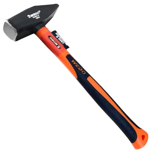 Image of WEDO Machinist Engineers Hammer,14oz Cross Peen Hammer, Rivetinghammer with Fiberglass Handle,400g High Carbon Steel Head,Length 300mm (12")