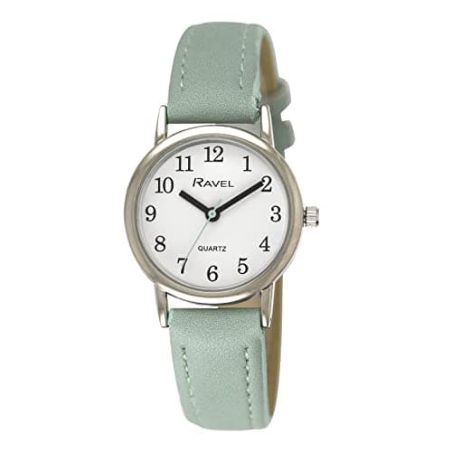 Image of Ravel - Women's Pastel Coloured Everyday Watch (27mm case) - Analogue Quartz - R0137.11.2 - Green/Silver Tone