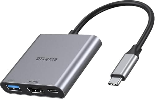 Image of USB C to HDMI Adapter, 3 in 1 HDMI to USBC Digital AV Multiport Adapter, USB Type C Converter to 4K-Hdmi, USB3.0, 100W PD for MacBook Pro Air,iPad Pro 2020,Chromebook,Surface,Samsung