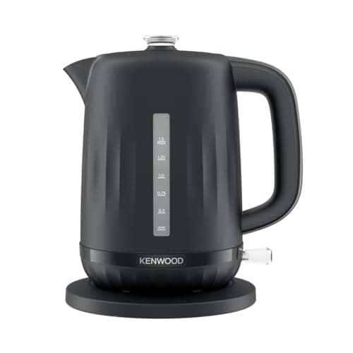 Image of Kenwood Ripple Kettle ZJP06.000BK, Electric Kettle with 360° Swivel Base, Water Level Indicator, Cord Storage, Boil-Dry Protection, removable Filter, Capacity 1.5L, 3000W, Midnight Black