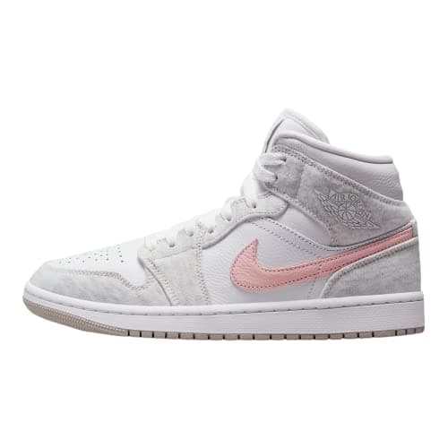 Image of JORDAN unisex high sneakers DN4045 001 WMNS AIR JORDAN 1 MID SE size 39 Gray / pink