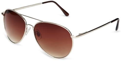 Image of Eyelevel Sergeant Gold - Classic Pilot Style Unisex Sunglasses in Gold with brown lens - With UV400 Protection