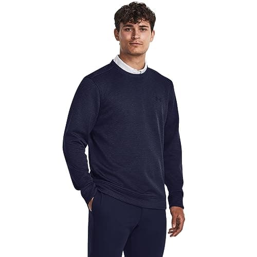 Image of Under Armour mens Storm Sweaterfleece Long Sleeve Crew, (410) Midnight Navy / / Midnight Navy, M
