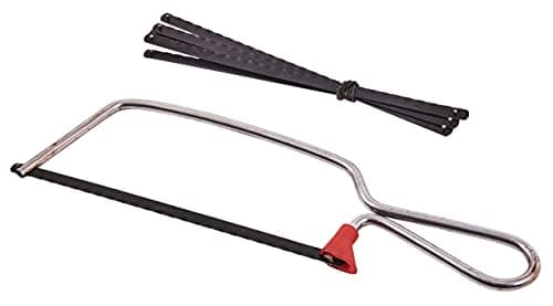 Image of Amtech 6" Junior Hacksaw with 6 × 32 TPI Blades for Fine, Controlled Cuts in Metal, Wood and Plastic, Chrome-Plated Frame with Safety Guard