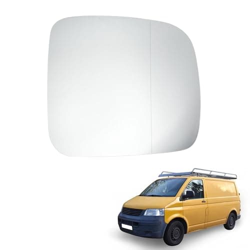 Image of Motoforti Right Side Heated Wing Mirror Glass Replacement for VOLKSWAGEN Transporter T5 Caddy 2004-2015 Rear View Door Mirror No.7E1857522A