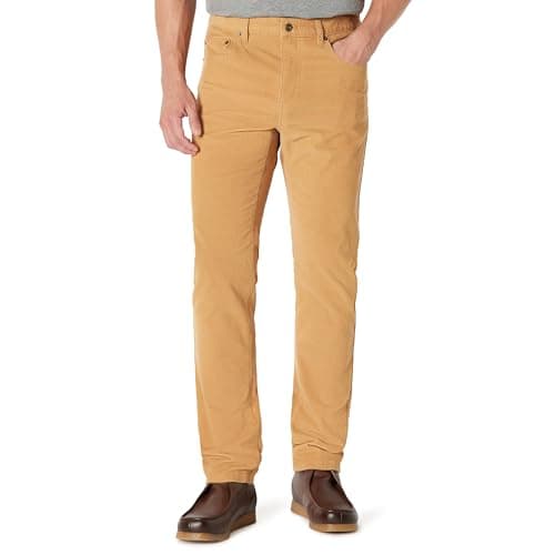 Image of Amazon Essentials Men's Slim Fit 5 Pocket Corduroy Trousers, Tan, 38W / 30L