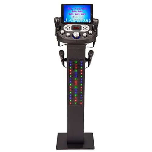 Image of Easy Karaoke EKS468BT Smart Bluetooth Karaoke System with 4 Microphones - 100W Power Output, Built-in LED Disco Lights and Digital Voice Changer