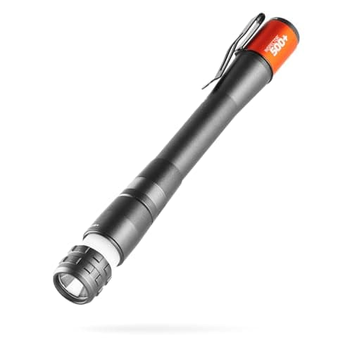 Image of NEBO Inspector 500+ Pen Light - 500 Lumen LED Rechargeable Pocket Size Pen Flashlight with Steel Pocket Clip - USB Charging Cable, IPX7 Waterproof, and Magnetic Base
