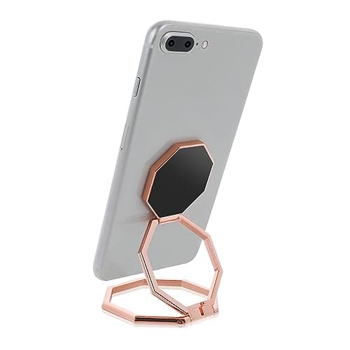 Image of Cobee Cell Phone Ring Holder Finger Kickstand, 360° Rotation Metal Cellphone Back Grip Foldable Cell Phone Stand Adjustable Phone Holder Compatible with Most Smartphones (Rose Gold)