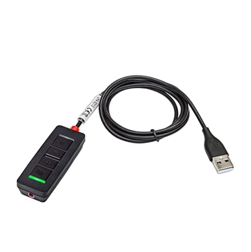 Image of USB Type A to 3.5mm 4-Pole Female Headset Headphone Jack Adapter 3.28 ft, Mic-Supported Mic Mute & Speaker Volume Up Down in-line for PC Laptop Desktop Computer