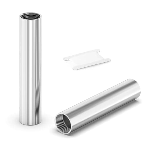 Image of TAILONZ PNEUMATIC 304 Stainless Steel 1/4" Female x 1/4" Female BSP Thread 100mm Nipple Cast Pipe Direct Tube Extension Fittings Pneumatic Connectors (Pack of 2)