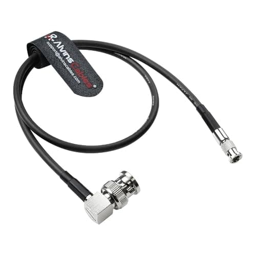 Image of Alvin's Cables Micro BNC to BNC Cable 12G-SDI High Speed 4K UHD Video Coaxial Cable, Right Angle BNC 75 Ohm Ultra-Slim for Blackmagic Video Assist 5" Monitor,50CM|19.7inches
