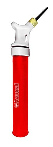 Image of Arsenal FC Kids' Dual Action Portable Inflation Pump - Football Pump Also Suitable for Rugby, Basketball, Netball - Compact & Lightweight with Needle, for All Sports Balls - Official Licensed Product