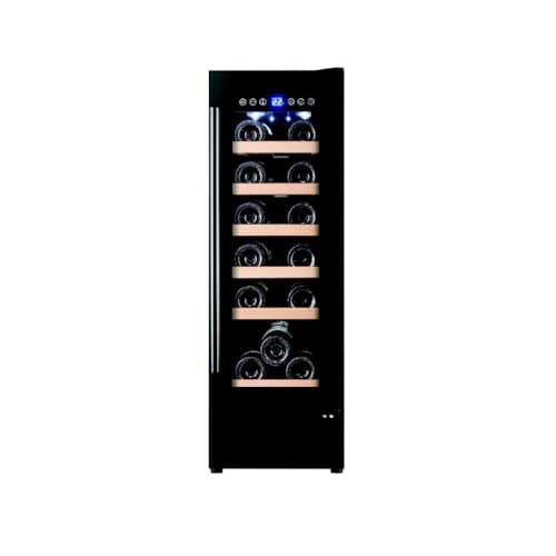 Image of Cookology Essentials AEWC300BK 30cm Built-Under Wine Cooler - Black - 18 Bottle Capacity - Touch Control Blue LED Display - Compressor Cooling - 5-18°C Temperature Range