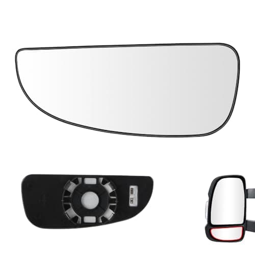 Image of SENZEAL Lower Wing Mirror Glass Heated Passenger Side for Fiat Ducato Citroen Jumper Relay Peugeot Boxer 2006-2023 (Left)