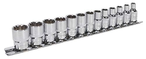Image of Sealey Ak69813 Socket Set 13Pc 1/4Sq Drive Total Drive