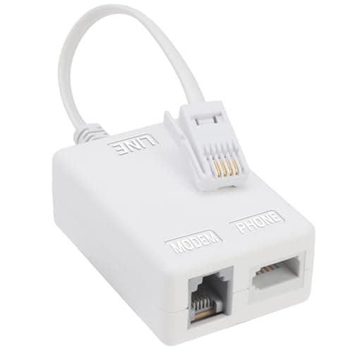 Image of ltteea ADSL Filter Microfilter for Broadband/Phone, BT Plug to ADSL RJ11 Connector, Broadband Internet Microfilter Splitter for BT Sky Talktalk Landline Modem Router Wifi Telephone Fax