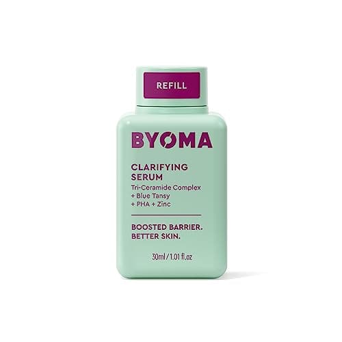 Image of BYOMA Clarifying Serum Refill (30ml) Clarifying Facial Serum for Acne Prone Skin with Ceramides, Blue Tansy, PHA and Zinc for a Balanced and Healthy Skin