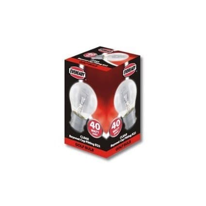 Image of 5X Clear Golf Bulb 40w BC/B22 240V - 1,000 HRS -