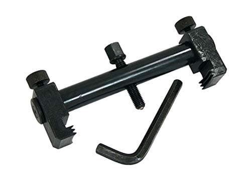 Image of Neilsen CT3185 Ribbed Drive Pulley Puller – 200mm Length – 80mm Height – Low Profile – Black Phosphate Finish – Includes Knurled Screws and Hex Keys – Suitable for Most Vehicles