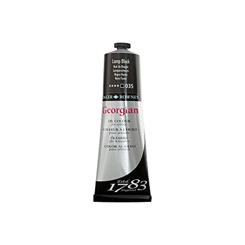 Image of Daler-Rowney Georgian Oil Paint, Aluminium Tube, 7.61oz - 225 ml, Lamp Black
