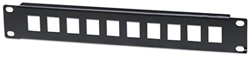 Image of Intellinet Patch Panel, Blank, 10 Inch, 1U, 10-Port, Black