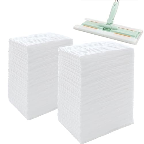 Image of KMAKII Dry Dusting Cloths,Dry Sweeping Cloths,Dry Mop Refills Sweeper Disposable Dusting Cloths Dry Sweeping Refills,8.6 inchx11.8 inch,White 60 Count