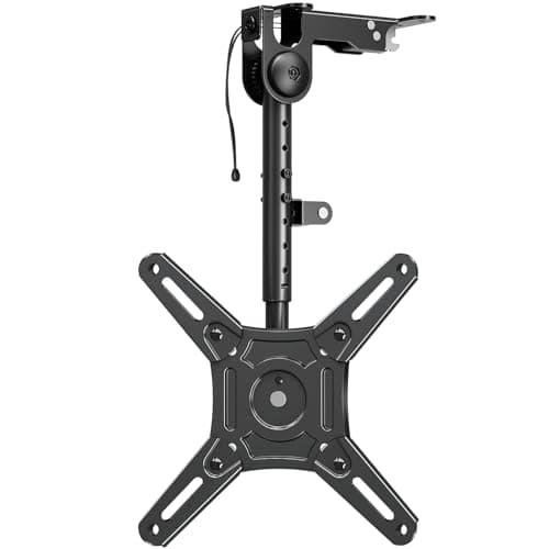 Image of ELIVED Flip Down Ceiling TV Mount Fits 14-42 Inch LCD TV/Monitor Screens up to 10KG, Height Adjustable Full Motion TV Bracket for Flat/Pitched Roof/Cabinet, Max VESA 200x200mm, EV3030