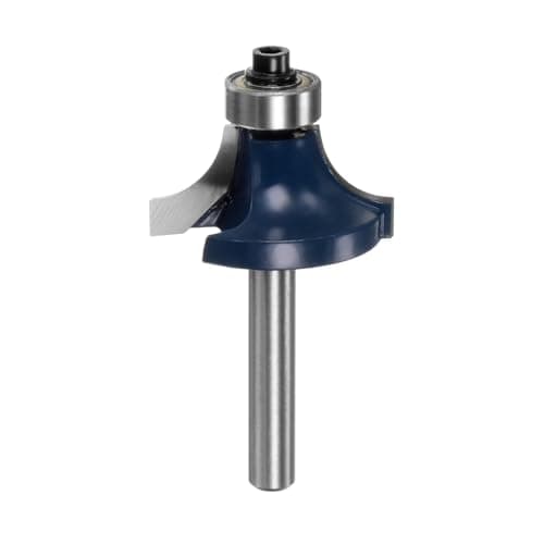 Image of sourcing map Roundover Router Bit 1/4 Shank 3/8" Radius Carbide Tipped Edge Rounding Over Bit with Bearing Guide, Woodworking Milling Tool