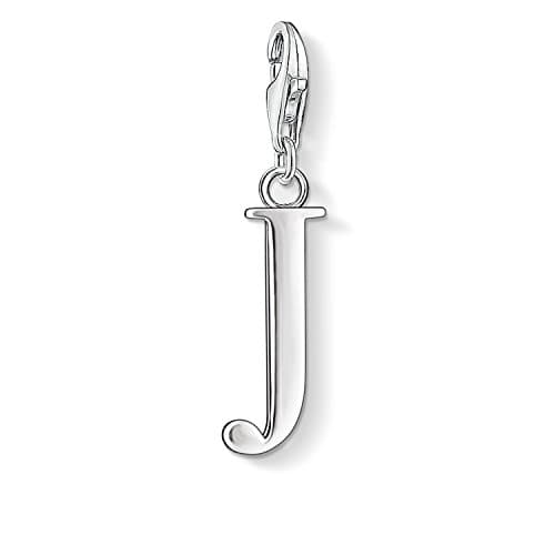 Image of Thomas Sabo Women Charm Pendant Letter J Charm Club 925 Sterling Silver 0184-001-12