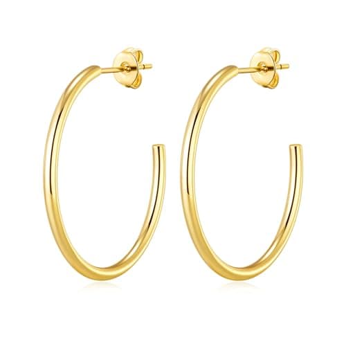 Image of Philip Jones 18k Gold Plated Round Hoop Earrings