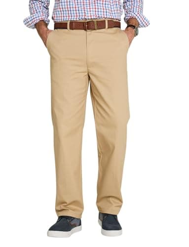 Image of Chums Men's Cotton Chino Trouser - Durable and Practical Elasticated Waist Stretch Fabric Pants with Stain and Water-Resistance Sand 36W / 31L