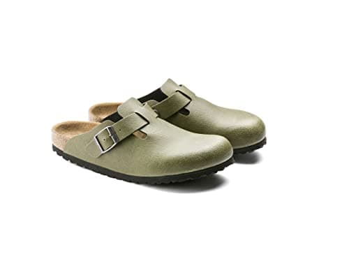 Image of Birkenstock Boston Clogs, Pull Up Olive Veg, 2.5 UK 35 EU Narrow