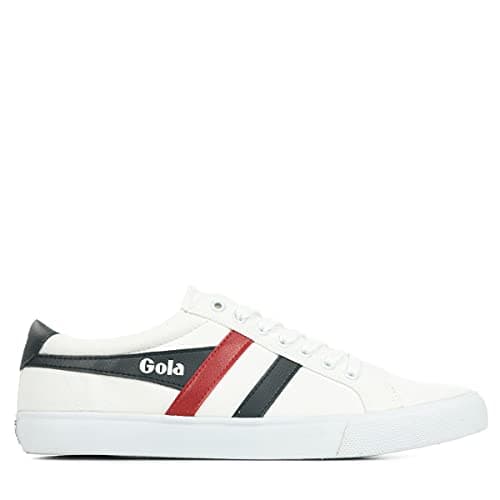 Image of Gola Men Varsity Low Top Sneakers, White (White/Navy/Red Wr), 9 UK ( 43 EU)