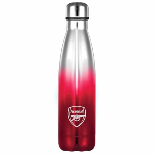Image of Arsenal FC Water Bottle Stainless Steel Metallic Flask Ombre Bottle for Gym, School, Office, and Travel