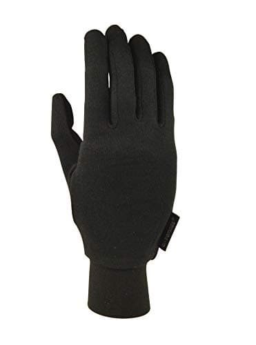 Image of Extremites Unisex Silk Liner Glove, Black, S UK