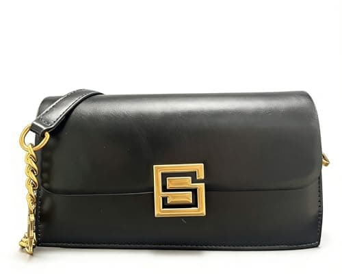 Image of HEGEELAR Fashion Women Shoulder Bag, Mini Lady Leather Crossbody Bag, Classic Luxury Designer Handbags for Women (Black)