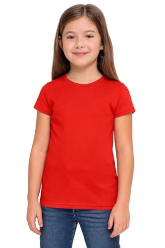 Image of A2Z 4 Kids Girls T Shirts Cotton Plain Tie Dye Short Sleeves T Shirts Top Soft Feel Trendy - Girls T Shirt Red 9-10