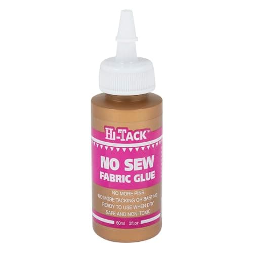 Image of Hi-Tack No-Sew Glue 60ml – Quick-Dry, Machine Washable Fabric Adhesive – No More Pins, Tacking, or Basting – Ready to Use, Ideal for Most Fabrics