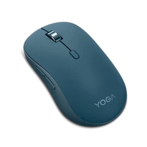 Image of Lenovo Yoga Silent Bluetooth Mouse (Wireless, Ergonomic, Ambidextrous, Optical IR LED Sensor, 6 Buttons, Wheel Scrolling, Bluetooth, Simultaneous Connectivity, x1 AA Battery) - Tidal Teal
