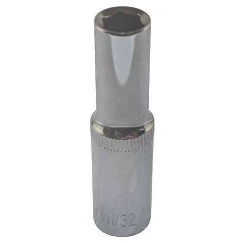 Image of 11/32" Imperial AF SAE Socket Double Deep 6 Sided Single Hex 3/8” Drive