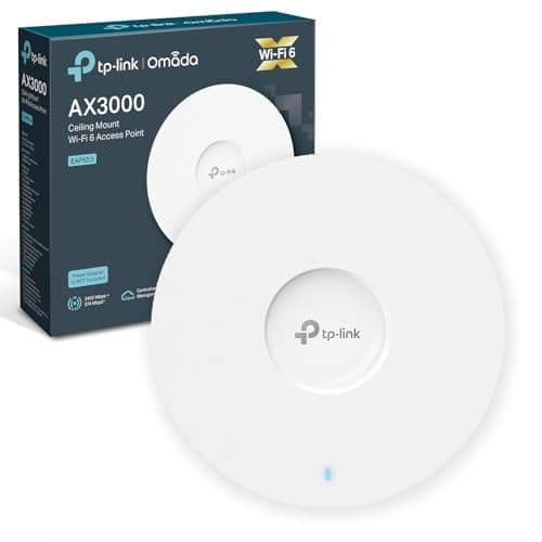 Image of TP-Link EAP653 AX3000 WiFi 6 Wireless Access Point, Dual Band Gigabit, PoE+ Powered, 160MHz Channel, Seamless Roaming, Ceiling Mount Wi-Fi Access points, Omada Mesh, Cloud Centralized Management