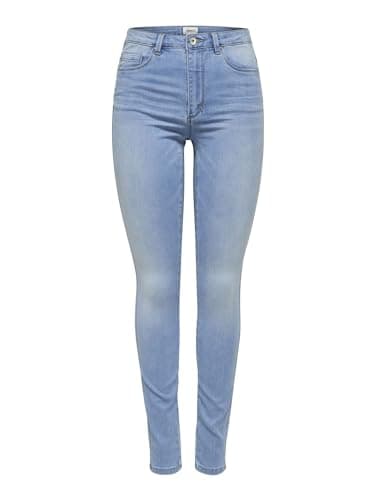 Image of ONLY Womens Royal Life Hw Noos Skinny Jeans, Light Blue (Light Blue Denim), 30L Small UK