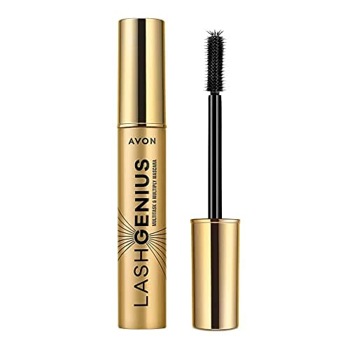 Image of Avon Lash Genius Multitask & Multiply Mascara Blackest Black with Smart Control Brush and Quick-Glide Gel Formula for Full Volume, Length, Lift, Intensity and Definition, 10ml